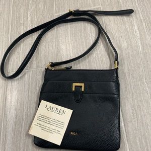 Ralph Lauren Black Leather Crossbody Bag